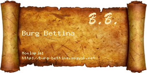 Burg Bettina névjegykártya